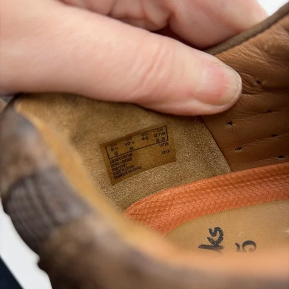 Mens Clarks Unstructured Brown Leather Shoes Oxford Casual Size 10.5 M - Picture 5 of 7